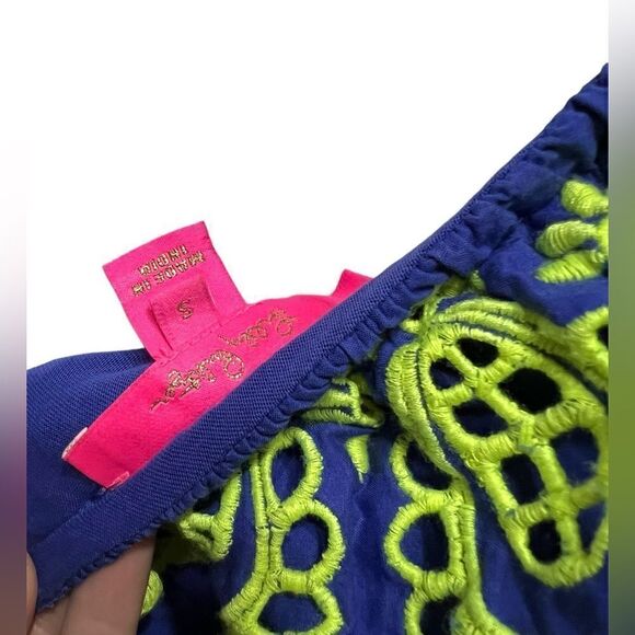 Lilly Pulitzer Idara Corsica Blue Purple One Shoulder Dress Small - Picture 5 of 5